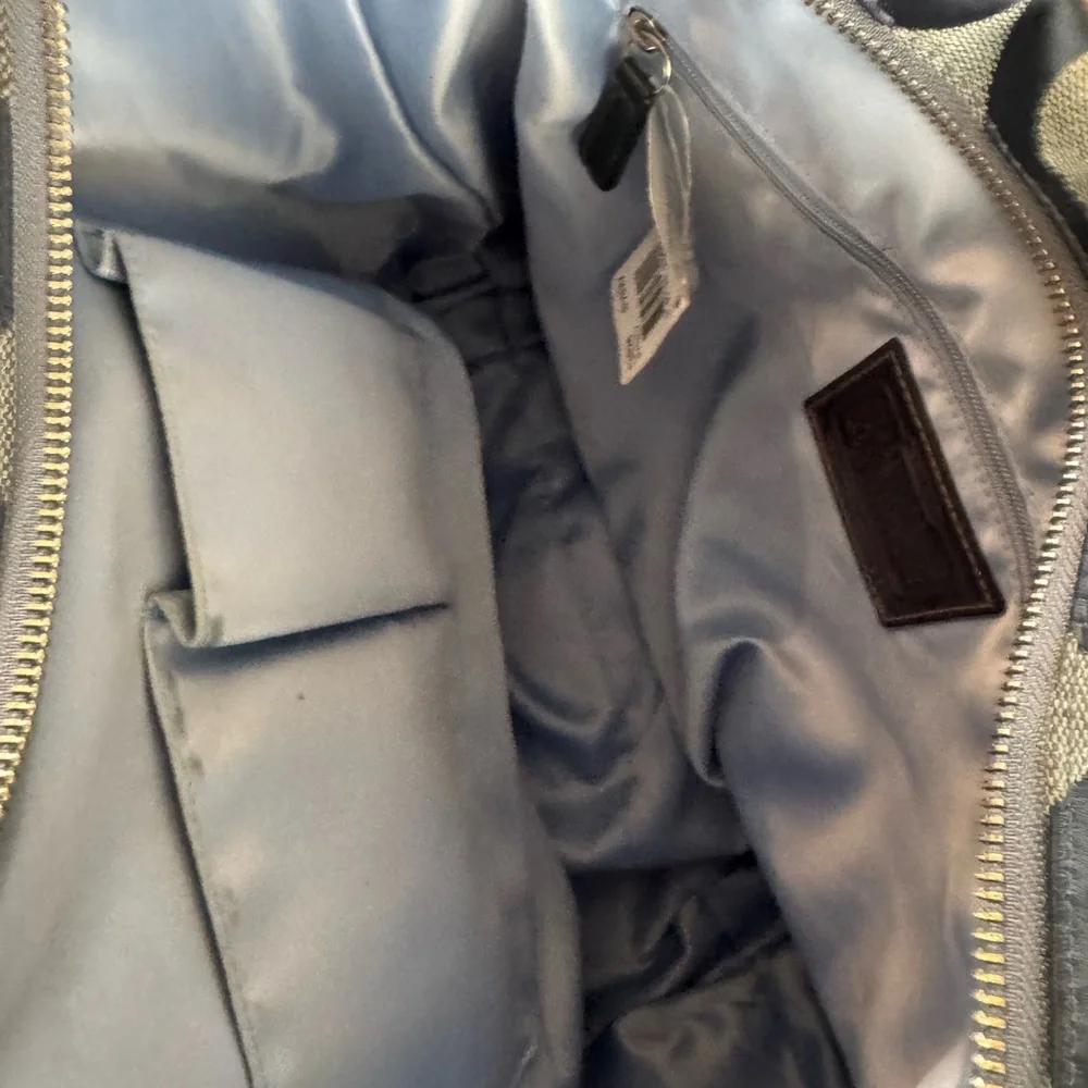 Coach Navy and Gray Signature Tote - Picture 3 of 5